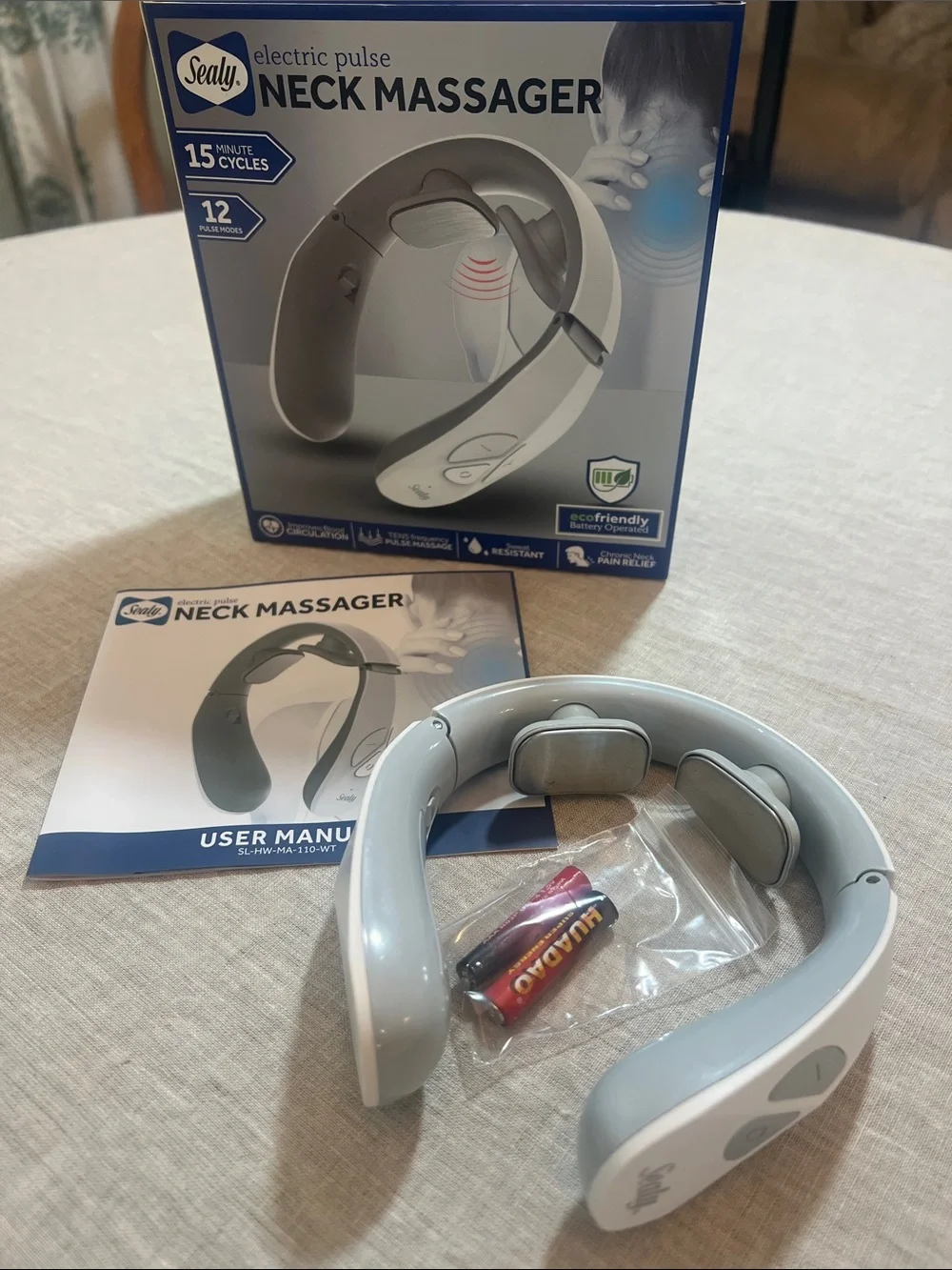 Sealy Electronic Pulse Neck Massager (MA-110). NIB